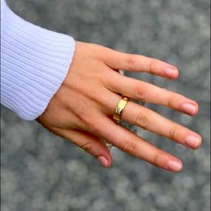 SterlingForever Bezel CZ infinity Accent Band Ring